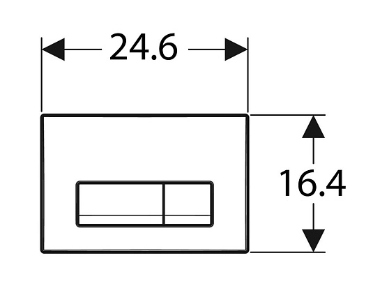 Кнопка смыва GEBERIT Delta50 Negru 115.119.DW.1 — 2