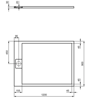 Душевой поддон Ideal Standard ULTRAFLAT S I.Life 120x90 Белый (T5221FR) — 5