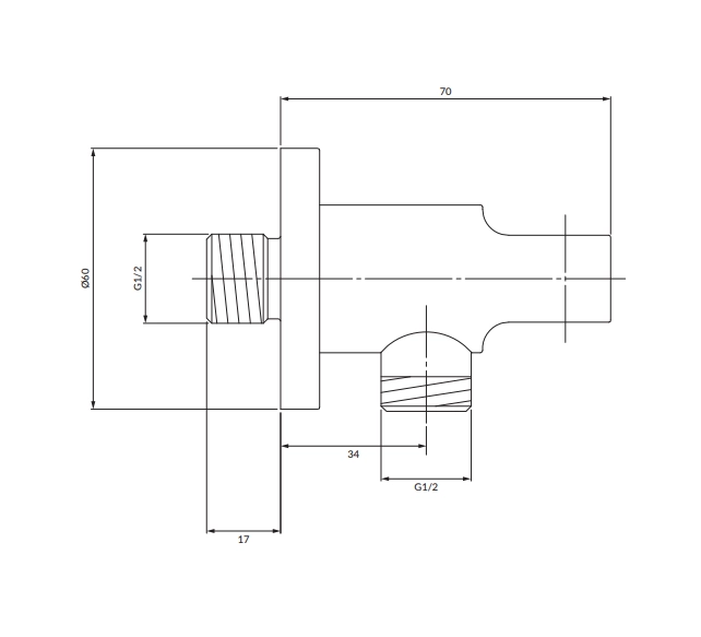 Шланговое подключение с держателем 1/2 Omnires 8873GR