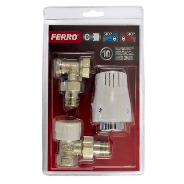 Set robinet cap termostat cu retur Ferro 1/2 ZTM02 — 2
