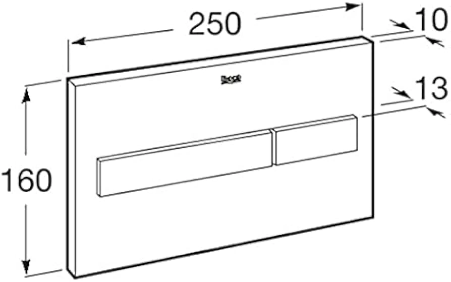 Clapeta actionare Roca PL7 Black Mat A890088206 — 2