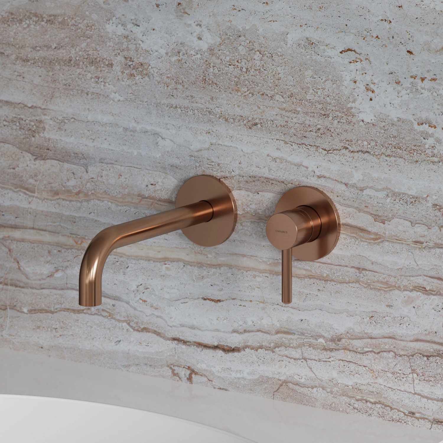 Baterie încastrată lavoar Omnires Y (19-21 cm) Brushed Copper Y1215HLCPB
