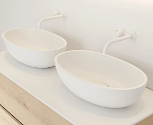 Lavoar pe blat Solid Surface Riho Escala 55x32