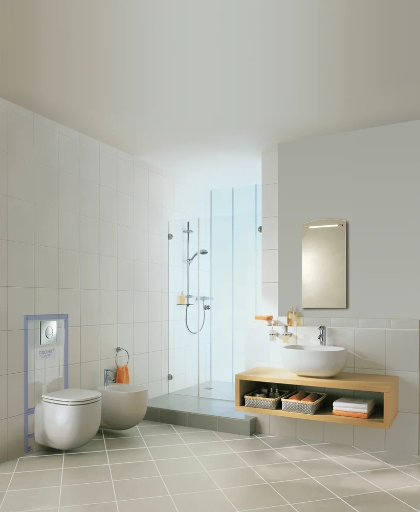 Инсталляция для подвесного унитаза Grohe + хромированная кнопка — 2