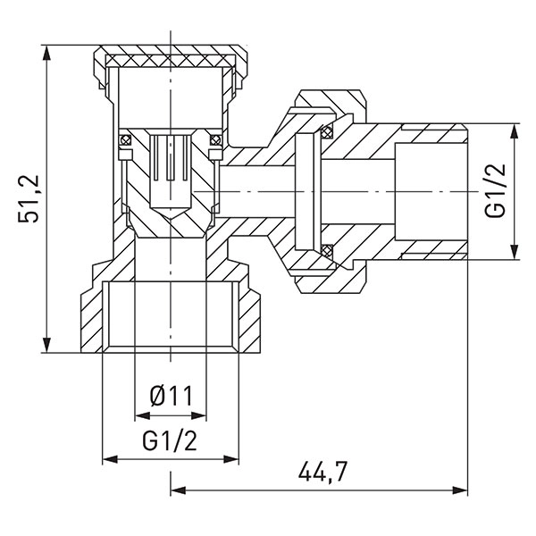 Robinet calorifer coltar Ferro 1/2 retur ZK2Y — 2