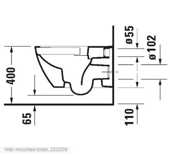 Vas WC suspendat Duravit Happy D.2 Anthracite 2222098900