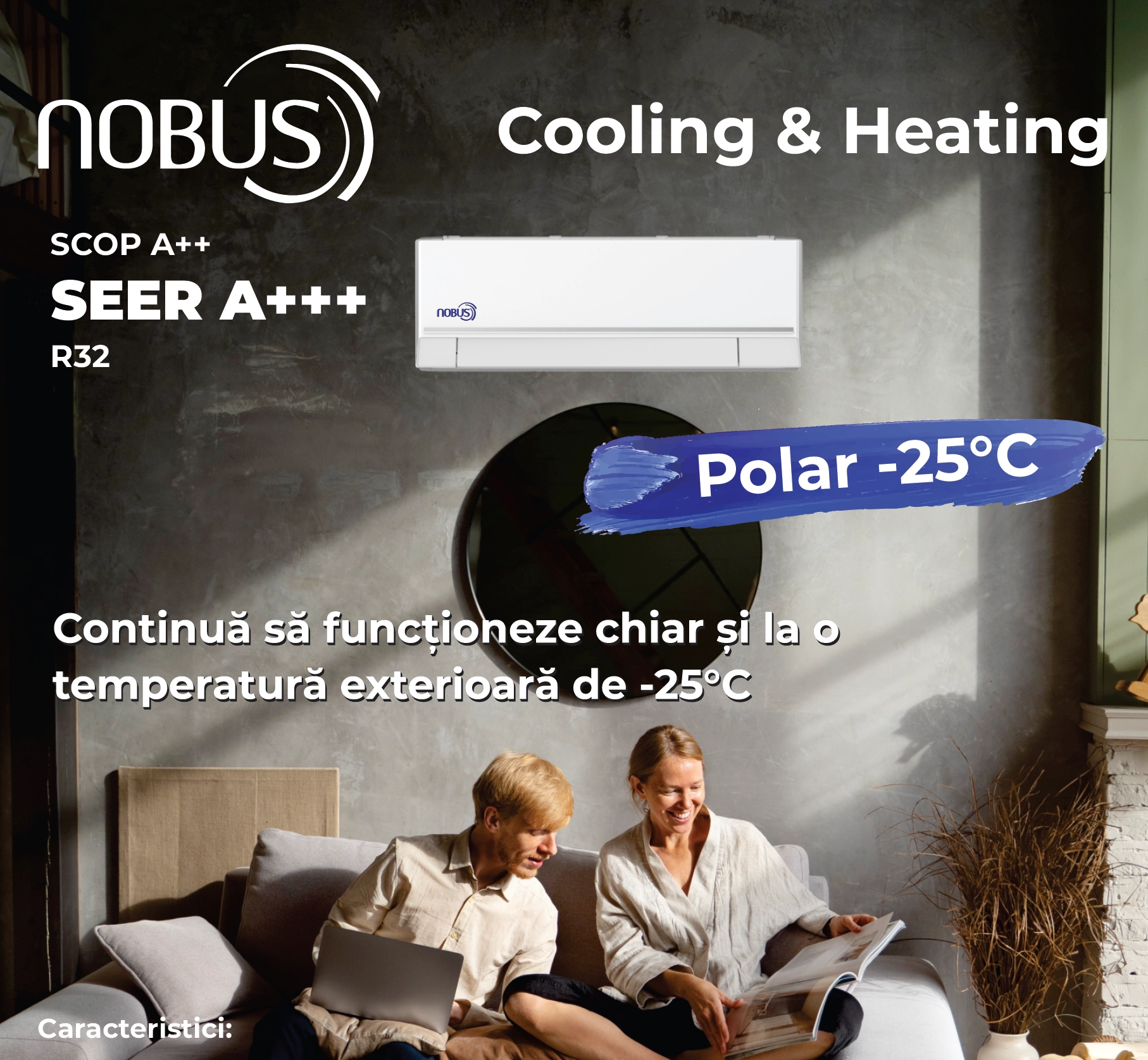 Кондиционер Inverter NOBUS Polar Wi-Fi 12000 BTU — 2