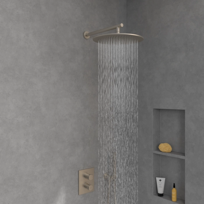 Pălărie duș Villeroy&amp;Boch Brushed Nickel D.35 cm