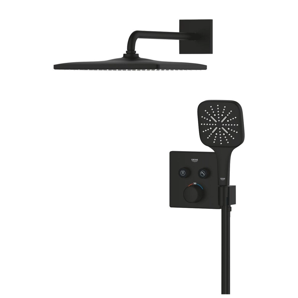 Душевой комплект термостатический Grohe GRT Smartcontrol 310x310 Phantom Black