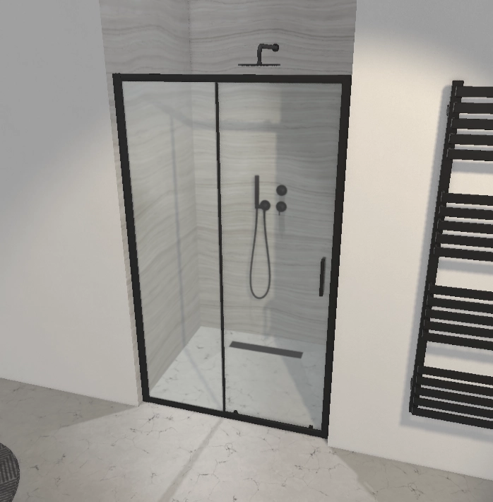Ușa de nișă Radaway Premium Pro Black DWJ 120x200 Stânga — 2