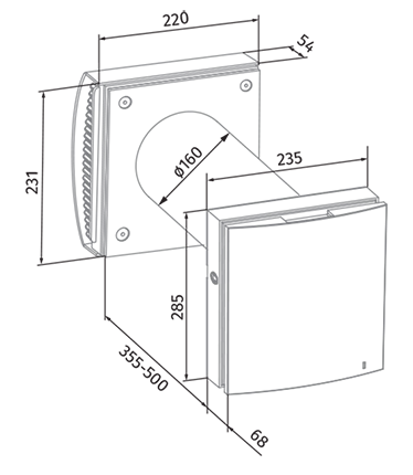 Ventilator de perete cu recuperare de caldura BLAUBERG Vento Expert A100--1 S 10 W V.2 — 2